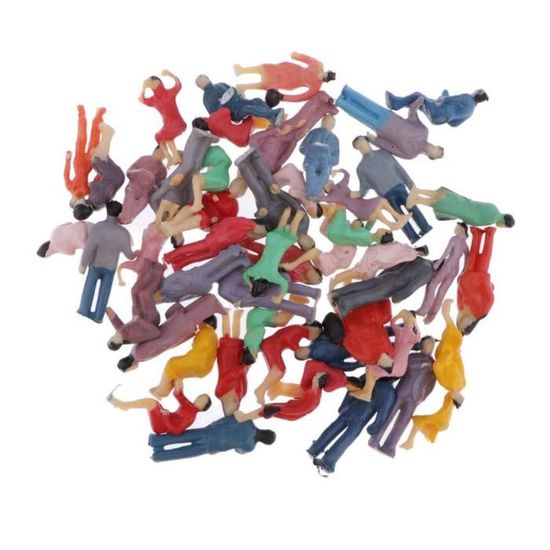 VenGo Lot de 100 figurines miniatures Échelle 1:87 HO Accessoires pour le modélisme ferroviaire
