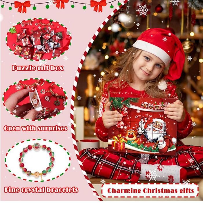 20 Bracelets De Noël Pour Enfants - Motifs Père Noël, Renne, Bonhomme De Neige - Cadeau Festif