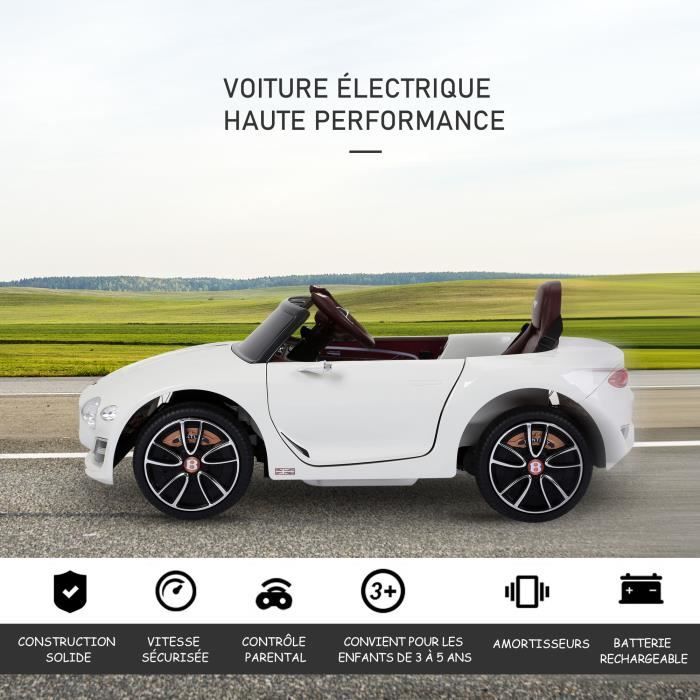 HOMCOM Voiture véhicule électrique enfant 12 V - télécommande parentale  fournie - V. Max. 5 Km/h - effets sonores, lumineux - Audi RS E-tron GT  bleu
