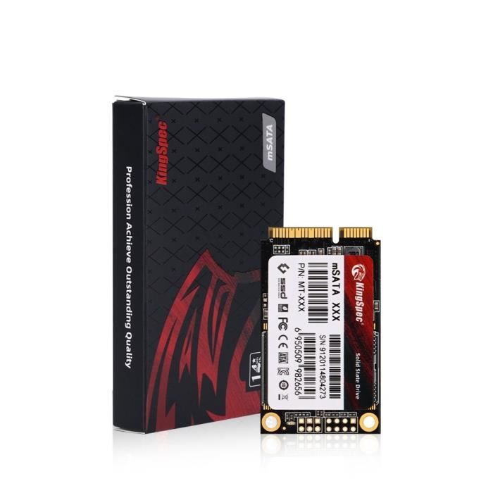 SSD MSATA KingSpec 1To (MT-1TB) - Disque Interne Noir, Neuf Sous Blister