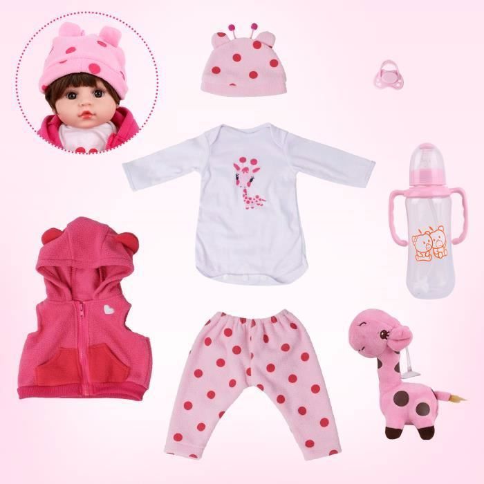 Vêtements de poupée bébé reborn avec tatouage pour fille réaliste