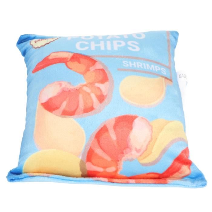 Mxzzand Jouet pour chien en peluche Chips de pommes de terre Chips de  pommes animalerie jouet Chips de Crevettes fraîches bleues - Cdiscount