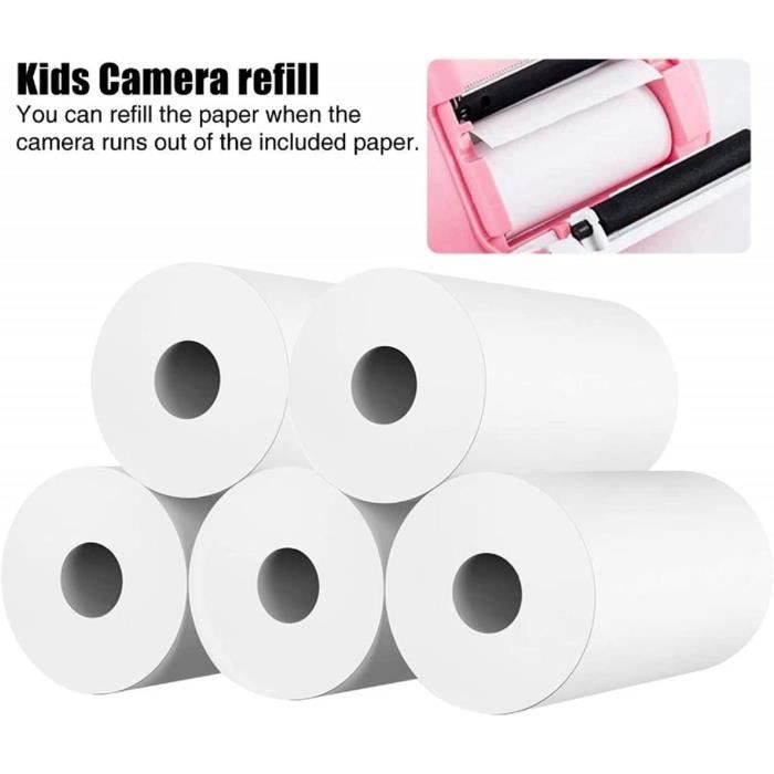 Lot de 10 rouleaux de papier d'impression pour appareil photo pour enfants, impression  instantanée, papier thermique, recharge p146 - Cdiscount Informatique