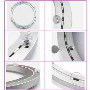 2 Bases Tournantes En Alliage Aluminium - Pour Plateau Tournant De Table - Rotation Fluide, Diamètre Intérieur 70mm - 12