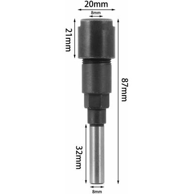 Adaptateur De Mèche 8mm à 12.7mm (1/2") Pour CNC – Gravure Et Fraisage – Marque Uxcell