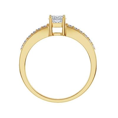 Bague Plaquée Or 18 Carats - Taille 55 - Rehaussée D'oxydes - Occasion Bon état