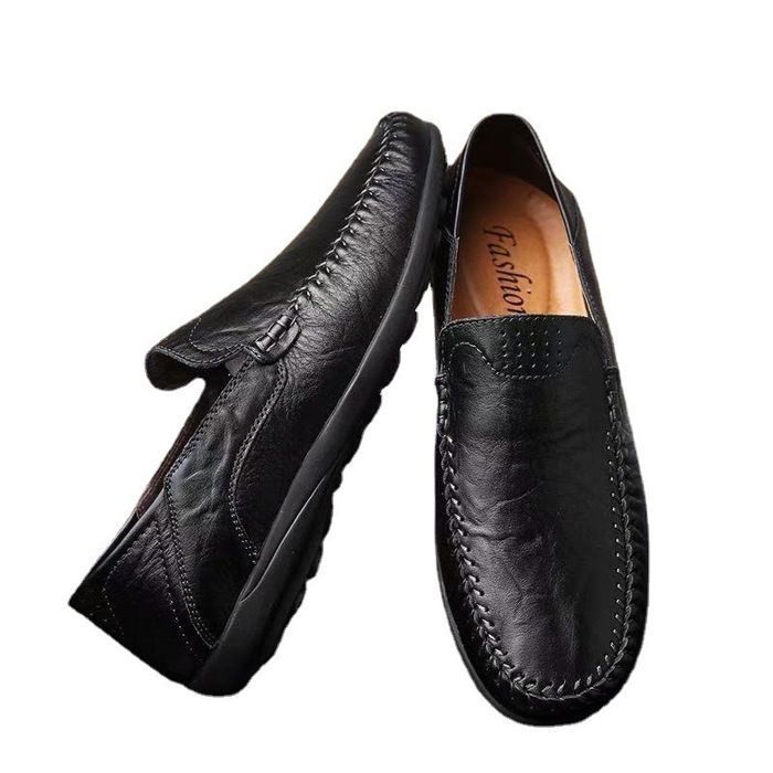 Mocassins Homme New Lander En Cuir Marron - Taille 43.5 EU (28cm), Neuf Avec Boîte
