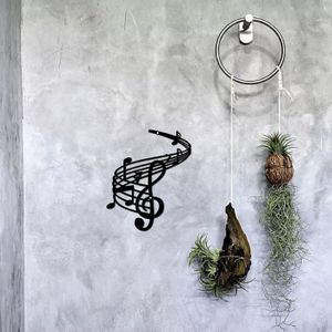 Tableau Art Mural - Art mural en métal - Notes de musique Score Scroll