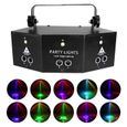 Lumière laser RVB - Lumière Laser de scène à 9 yeux, télécommande DMX, lampe disco RGB, projecteur de scène p-0