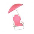 2576 Chaise pliante pour les enfants avec le parasol (Rose)-0