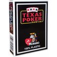 Modiano "TEXAS POKER HOLD EM" - Jeu de 55 cartes 100% plastique – format poker - 2 index jumbo Noir-0