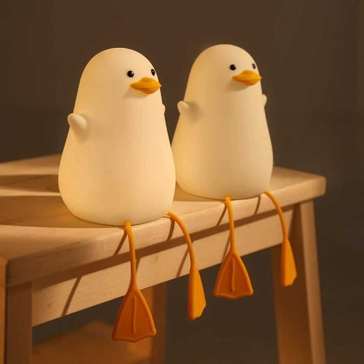 Veilleuse Canard En Silicone Amaredom - Lumière Variable, Minuterie 20 Min, Tactile - Pour Enfant, Chambre, Cadeau Nouveau-né