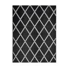 AVRIL PARIS Tapis d'extérieur en plastique tressé - 120x160cm - Noir - Réversible - 100% polypropylène - 400gr / m² - TUNIS