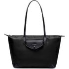 Sac à Main Nylon - David Jones - Cabas Shopping Femme - Fourre-Tout Souple Grande Taille Bandoulière Epaule - Travail Voyage - Noir