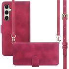 Etui de téléphone portefeuille avec cordon Samsung Galaxy S25 Rouge imoshion