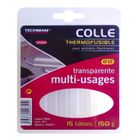 TECHMAN 15 bâtons de colle universelle (12 x 100 mm)