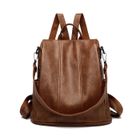 LUNAVO Sac à dos - TD® - Cuir ciré - Marron foncé - Rétro - Grande capacité