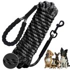 TSINCHIN Longe pour Chien 10m, Long Laisse Chien Corde avec Poignée Rembourrée, Convient aux Chiens de Petite à Grande Taille, Noir