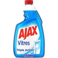 AJAX Produit Nettoyant Vitres Triple Action Recharge - 750 ml