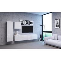 Ensemble de meubles de salon 2 VIVO - blanc/blanc brillant - style moderne
