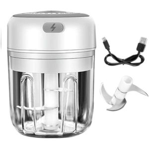 Hachoir électrique Rechargeable USB 350 Ml - Pour Oignons, Ail, Viande, Légumes, Noix