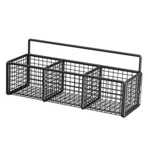 Lot De 2 Paniers Suspendus En Métal Noir - Pour Placard, Étagère, Bureau - Gain De Place Sans Perçage - 2