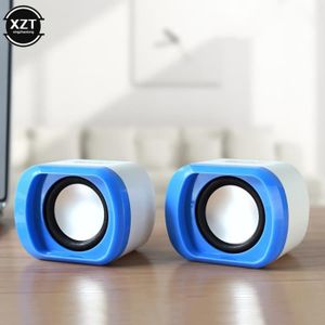 ENCEINTES ORDINATEUR bleu-Mini haut-parleurs filaires USB pour ordinate