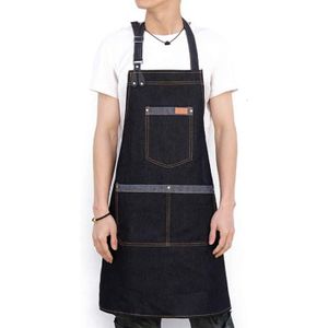 TABLIER DE CUISINE Tablier de Cuisine Femme Réglable Tabliers Personnalisé avec Poches Imperméable pour Chef Barbecue Restaurant Café Serveurs Se[91]