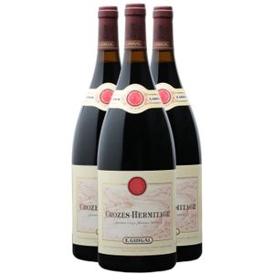 VIN ROUGE Crozes-Hermitage MAGNUM Rouge 2020 - Lot de 3x150cl - Maison Guigal - Vin AOC Rouge de la Vallée du Rhône - Cépage Syrah