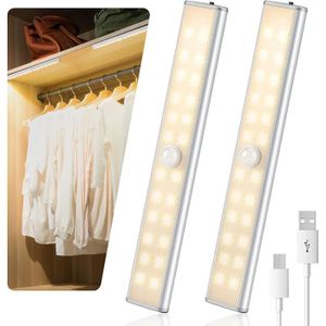 AJW-Lampe LED Detecteur Mouvement Pile Interieur, Lumiere Placard Dressing  Sans Fil Eclairage Reglette LED Escalier Bande Lumi[32] - Cdiscount Maison