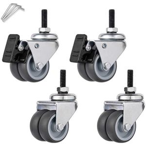 Sourcingmap 4pcs 2 Pouces Diametre 8mm Tige Frein Roue Roulette Pivotante Pour Lit Bebe Bricolage Accessoires Pour Meubles Roulettes Bigblockrealty Com