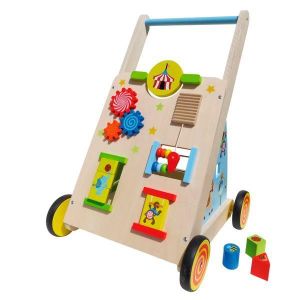 trotteur en bois avec frein