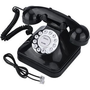 Téléphone fixe Téléphone Fixe rétro Elprico WX-3011 - Blanc - Fla