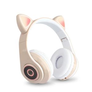 CASQUE - ÉCOUTEURS Casque Bluetooth 5.0 sans fil chat oreille de lapi