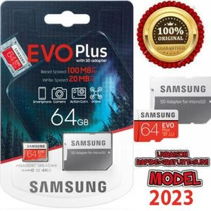 CARTE MÉMOIRE Carte Mémoire Samsung Evo Plus 64 Go MicroSDXC 100