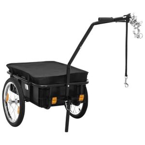 REMORQUE VÉLO Remorque de vélo/chariot à main - DIOCHE - MAG - Capacité 50/70 kg - Noir
