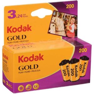PELLICULE PHOTO Film KODAK GOLD 200 - Pack de 3 films 135 ISO 200