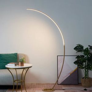 LAMPADAIRE Lampadaire courbé LED laiton mat 170 cm - Thalia
