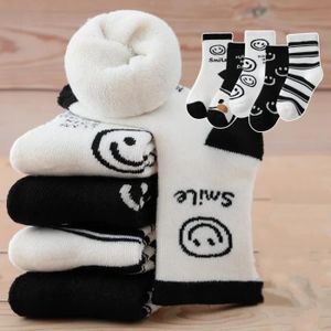 CHAUSSETTES Chaussettes chaudes à rayures en coton pour bébé,5 paires-lot,chaussettes de sol pour enfant en bas âge,garçon et-1 to 3 years[A]