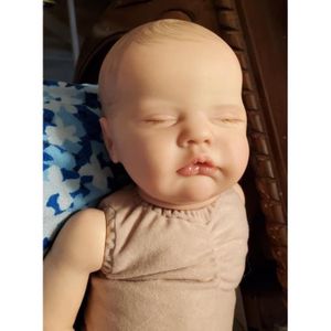 POUPÉE Pinky Reborn, poupée bébé fille câline endormie de 48 cm (18 pouces) au corps en tissu, cadeau pour enfants.