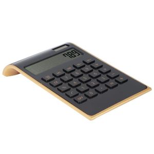 CALCULATRICE Qiilu Calculatrice solaire Calculatrice Portable à 10 chiffres, calculatrice d'énergie solaire Ultra fine, pour la linge pack Noir