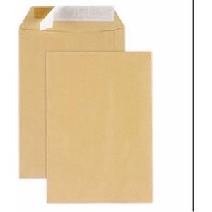 ENVELOPPE Lot de 5 Grande enveloppe pochette courrier A4 - C4 papier kraft MARRON 90g format 229 x 324 mm Pochette kraft brune auto-adhésive