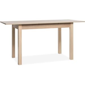 TABLE À MANGER SEULE Table extensible Coburg - Décor chêne sonoma - Allonge de 40 cm - L120/160 x H76,5 x P70 cm