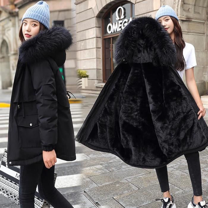 manteau hiver femme noir