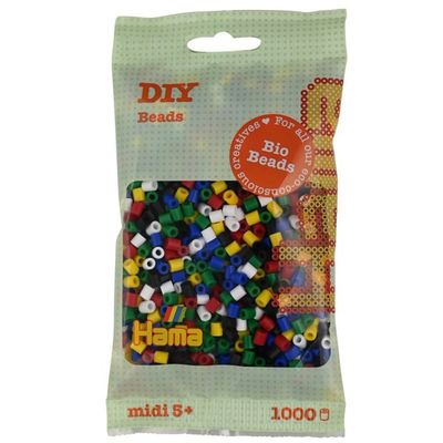 MÉGACRÉA – 1000 Perles à Repasser MIDI (5 Mm) Couleur Blanche – Opaque – Dès 5 Ans