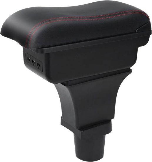 Accoudoir Central Coulissant Pour SEAT Ibiza 6F (2017-2024) - Rangement Double Couche - Noir