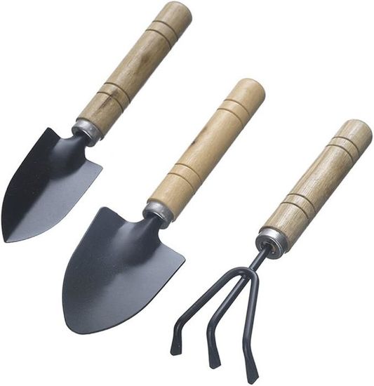Kit Jardinage 3 Pièces Pamtns - Pelle Et Râteau Miniatures Pour Plantes