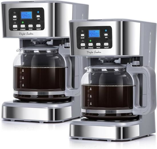 Cafetière Filtre Programmable Principio - Moulinex - FG262810 - 1000W - 1.25L (12 tasses) - Noir - 4 mois | Cameroun