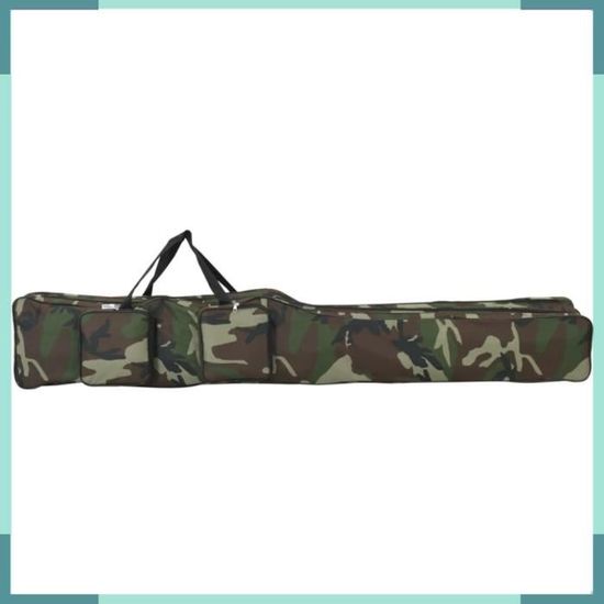 Sac Pour Canne à Pêche En Tissu Oxford Rose - Longueur 130cm, Pliable, Léger Et Résistant - 2