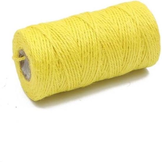 3 Rouleaux Ficelle De Coton Corde De Noël Rouge Blanche Vert Jute 2mm